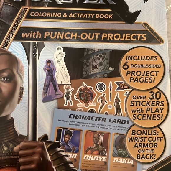 Black Panther Wakanda Forever Sticker Activity and Coloring Books two br… - Picture 3 of 4